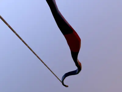 Low Poly Bow and arrow Free low-poly 3D model