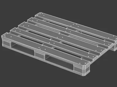 Grade Euro Pallet 3D model