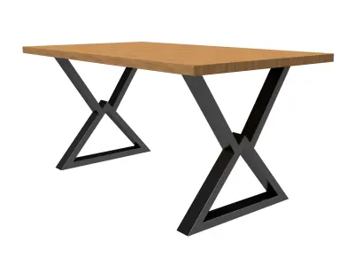 Industrial dining table modern TYPE 9 3D model
