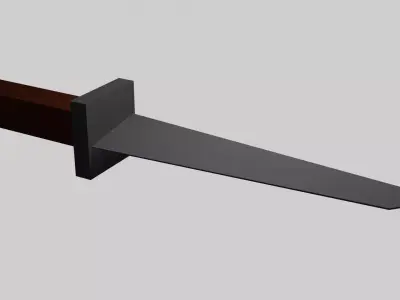 Low Poly Knife sword Free low-poly 3D model buy