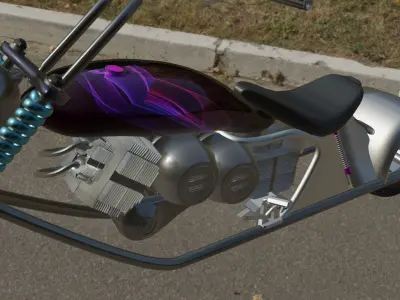 Heavy Bike Chopper 3D model