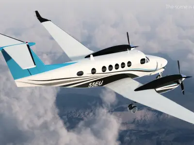 Twin Turboprop Civil Utility Aircraft 3D model