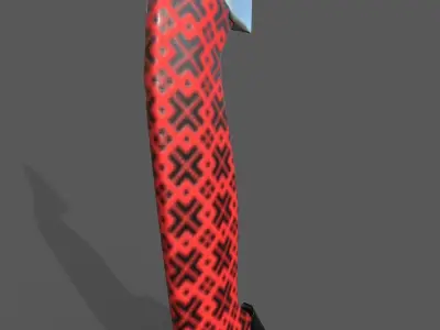 Knife Low-poly 3D model 34
