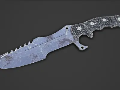 Combat Knife Low-poly 3D model get