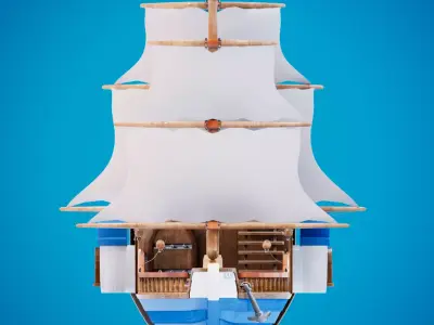 Fishing boat 3D model by Cuchata3D from CGTrader (Textured)