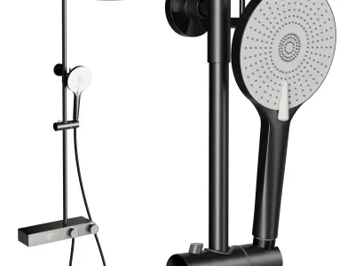 Collection Faucets shower bathroom 01 3D Model Pack