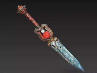 Tides of Atlantis Blade 3D Model Low-poly 3D model