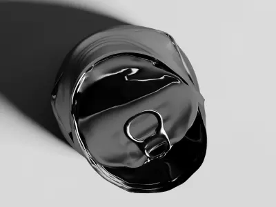 Crumpled Aluminum Can Low-poly 3D model