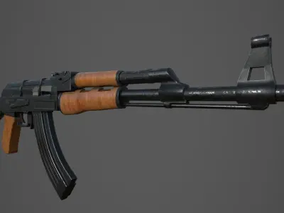 Low poly Guns Pack Low-poly 3D model purchase