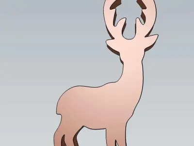 Wonderful Deer Home Decoration  And Toy 3D model