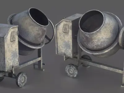 CONCRETE MIXER Low-poly 3D model order