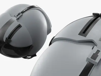 Elbit Systems JHMCS II Pilot Helmet Gray Black 3D model