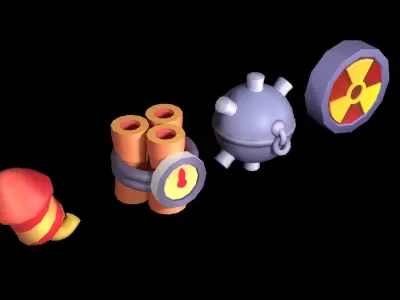 Boom Cartoon T Low-poly 3D model