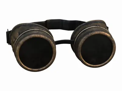 Steampunk Goggles Low-poly 3D model