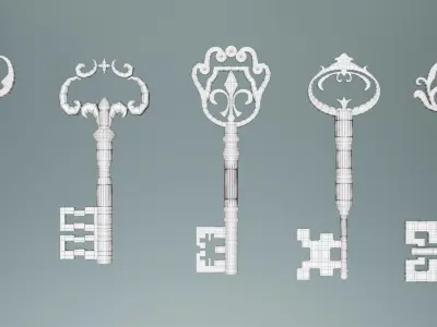 Key Set Free low-poly 3D model