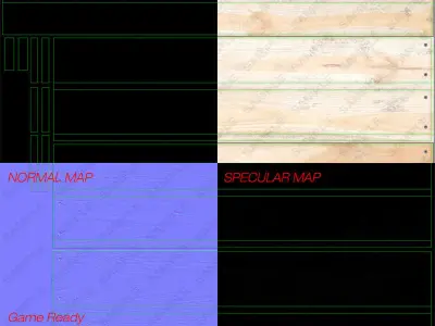 Wood Pallet low poly Low-poly 3D model