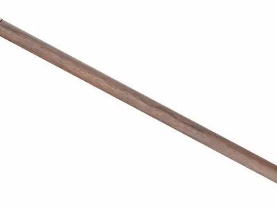 Spear with straight tip Low-poly 3D model
