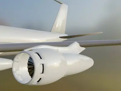 707 ELTA Style AEW Radar Plane - Custom 1950s Jetliner Low-poly 3D model