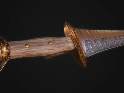 Athenian Soldiers Xiphos Low-poly 3D model