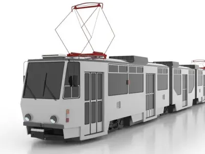 Tatra KT8D5R-N2 Low Low-poly 3D model