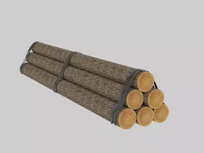 Wooden Logs Low-poly 3D model Low-poly 3D model