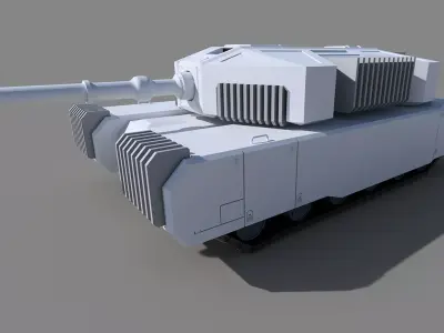 Scifi Tank Base Mesh 3D model