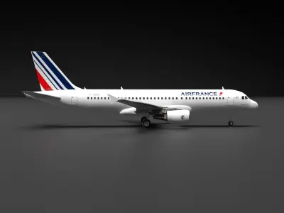 Airbus A320  AirFrance Livery 3D model