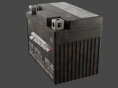 Motorcycle Battery Dirt Low-poly 3D model get