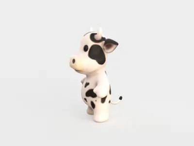 Little animal baby - Cow cute - Character007 Low-poly 3D model