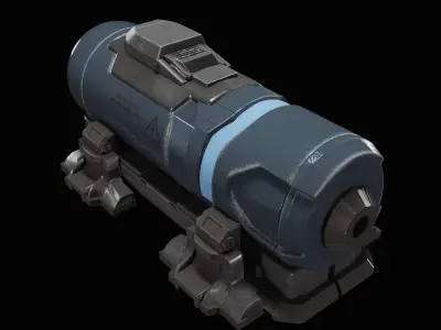 Old Gas Tank Free High-poly 3D model Free 3D model