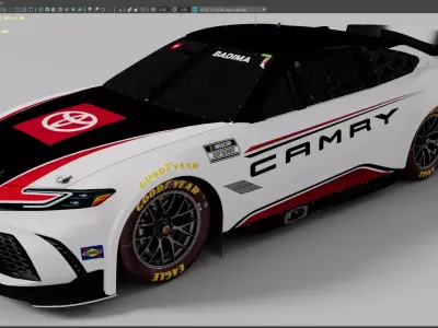 Toyota Camry XSE Maya and Blender file Low-poly 3D model