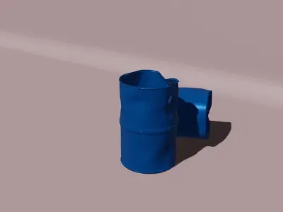 Low-poly barrels two Free low-poly 3D model