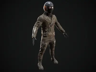 Skull armor 16 Low-poly 3D model