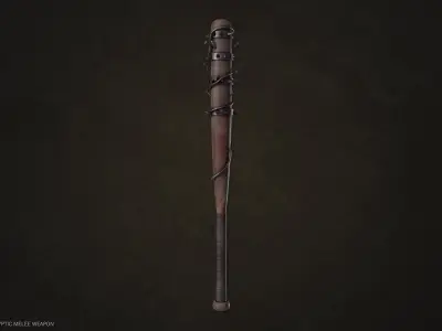Post Apocalyptic melee weapon Low-poly 3D model