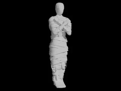 Mummy statue Low-poly 3D model