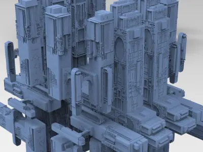 Ancient Maze city 6 3D model