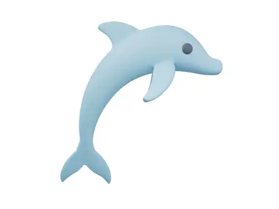 Dolphin Icon v1 002 Low-poly 3D model