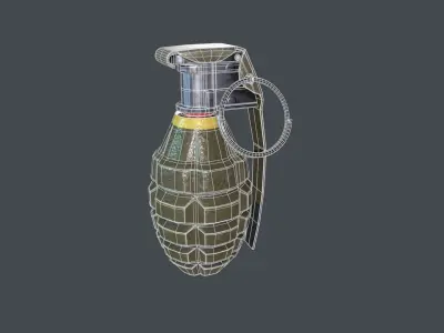 GRENADE 3D MODELING AND TEXTUREING Low-poly 3D model