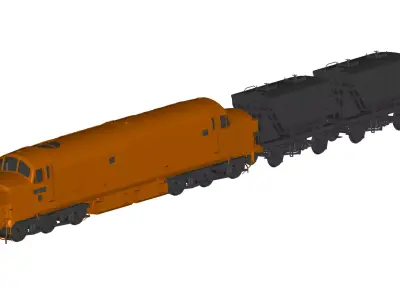freight train 3D model purchase