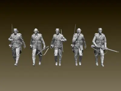 French soldier ww1  3D print model