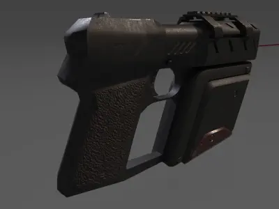 Sci fi pistol Free low-poly 3D model