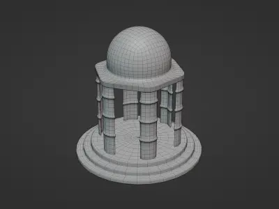 Gazebo  Low-poly 3D model