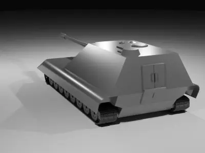 German Tank Destroyer Low-poly 3D model