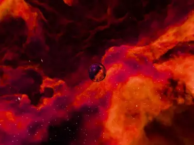 The Burning Sovereign Nebula HDRI 16k seamless 3D model