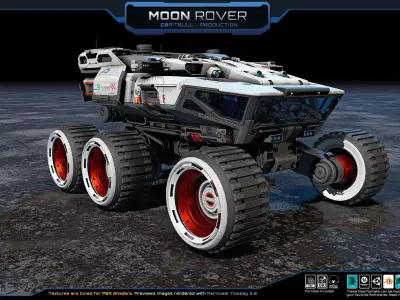 MOON - Rover  Low-poly 3D model