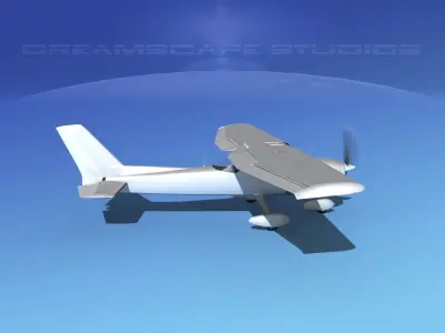 Cessna 152 Commuter Bare Metal 3D model