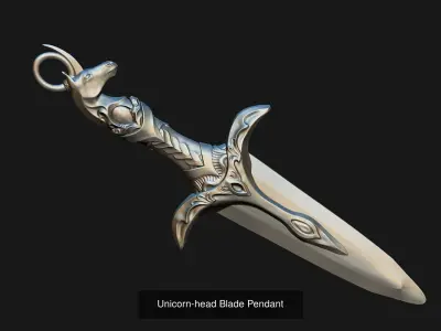A Set of Fantasy Inspired Weapon Pendants 3D Model Pack
