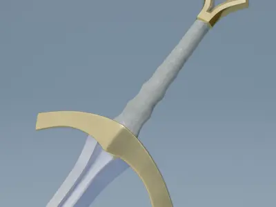 Sword pair of swords Low-poly 3D model