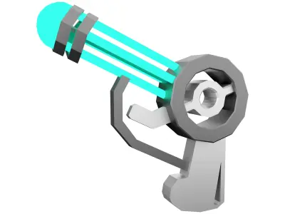 3d  game pistol low poly icon 3D model