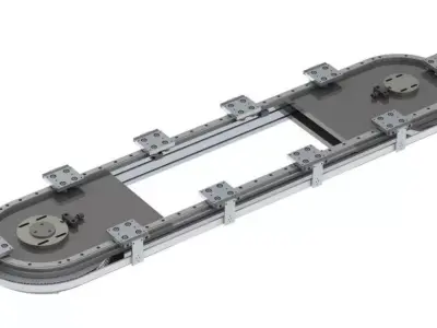 ARC Curved Linear Guide - Circular Conveyor Line Track System 3D model